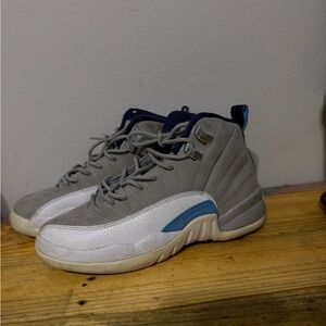 Nike 2016 Air Jordan 12 Retro Grey University Blue Size 4